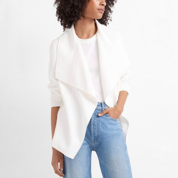 Club Monaco Jackets & Blazers - Club Monaco Cadee jacket white textured shawl collar open front size small